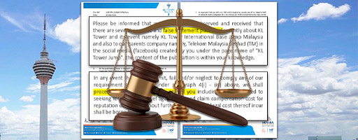 KL Tower CEO threatens legal action